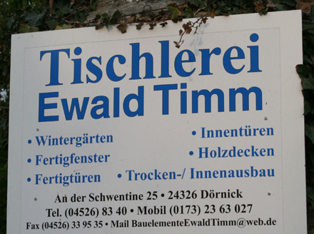 Die Tischlerei Ewald Timm fördert den Eisvogelschutz in der Holsteinischen Schweiz